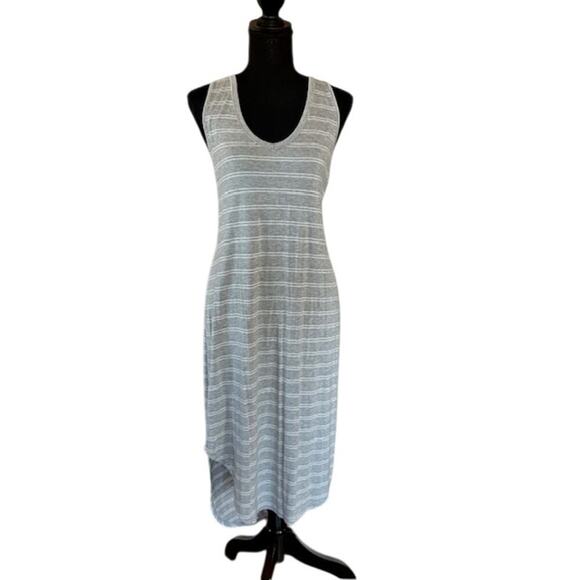 Olive & Oak Gray and White Striped Tank Maxi Dress, size XL - Picture 1 of 6